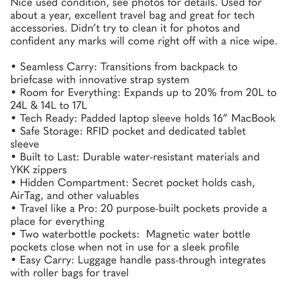 Nomatic Backpack 20L - Black - Picture 11 of 11